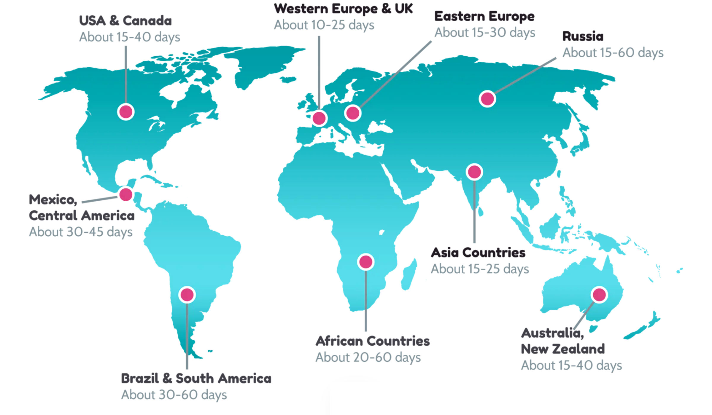 shipping zones map